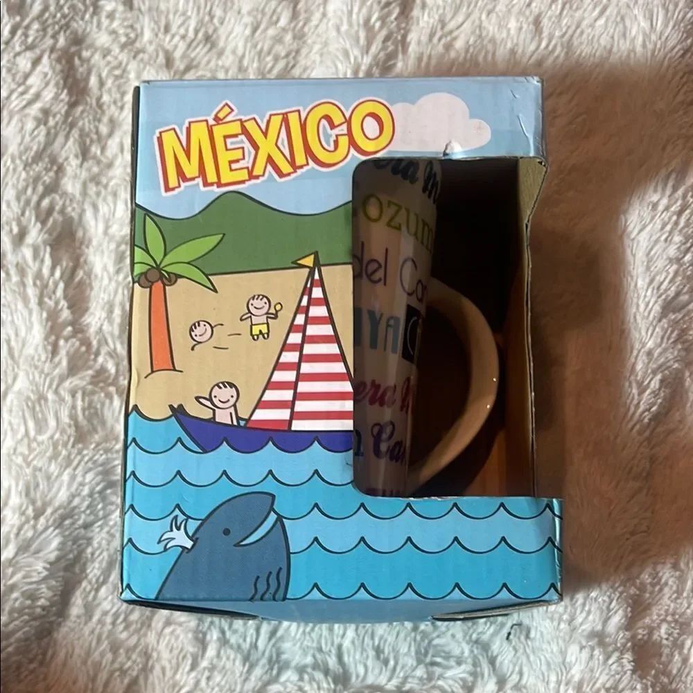NEW glass Mexico mug